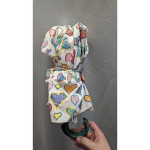 Vintage Y2K Dooney & Bourke Heart Scribble Logo Umbrella Rare!!